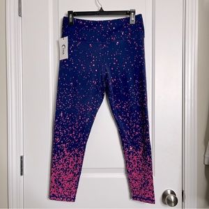 ZYIA Navy Pink Splash Light N Tight Hi-Rise 24”